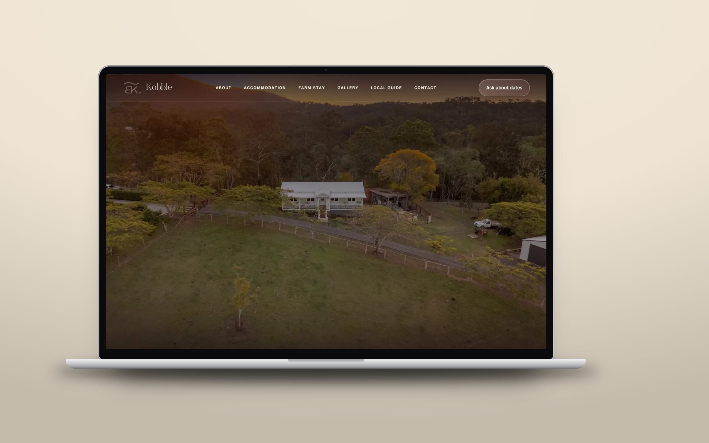 Kobble Cottage on a laptop and a phone