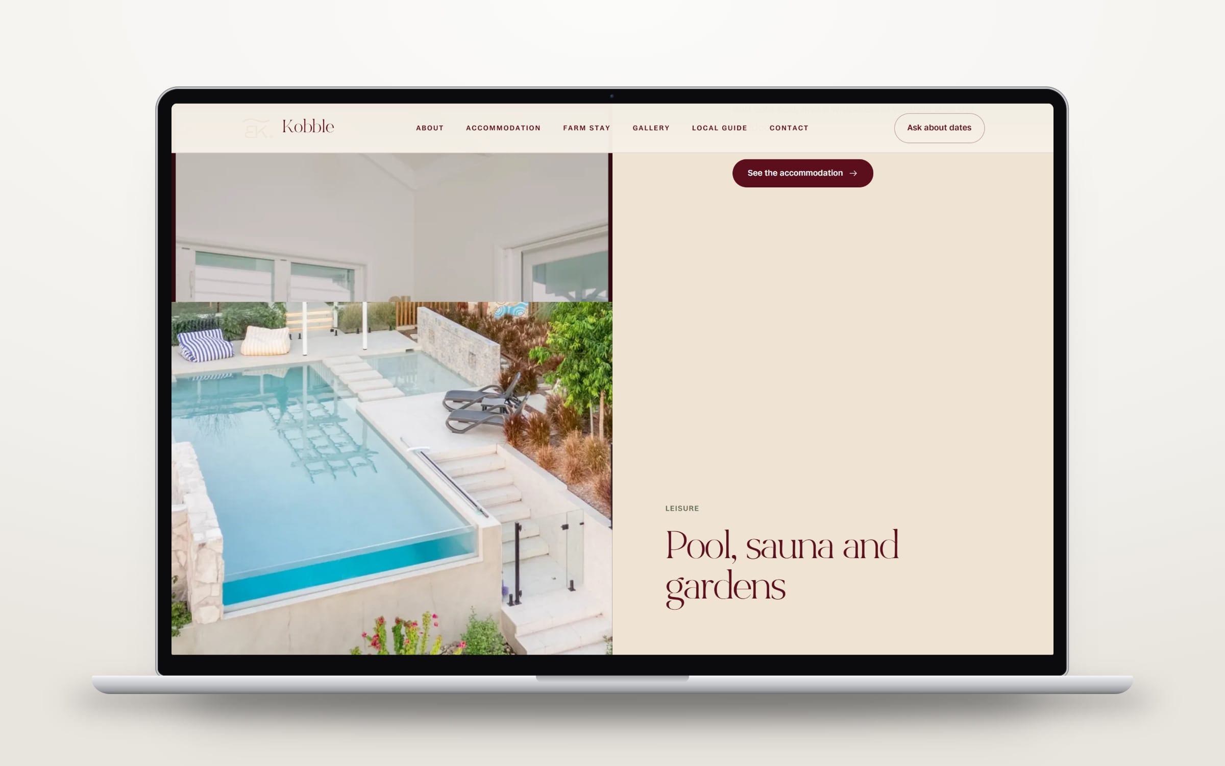 Kobble Cottage on a laptop